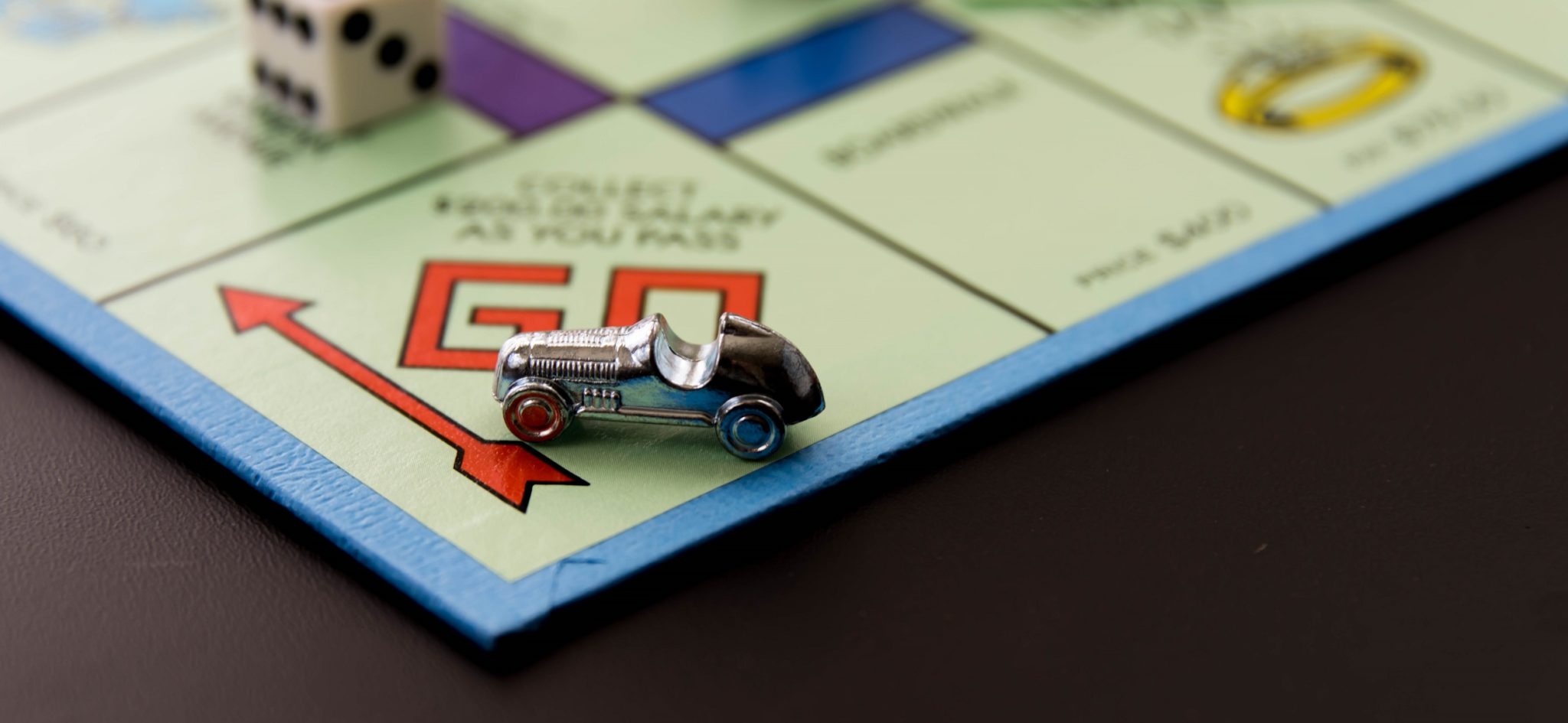 Monopoly car on Go square Marijuana Venture
