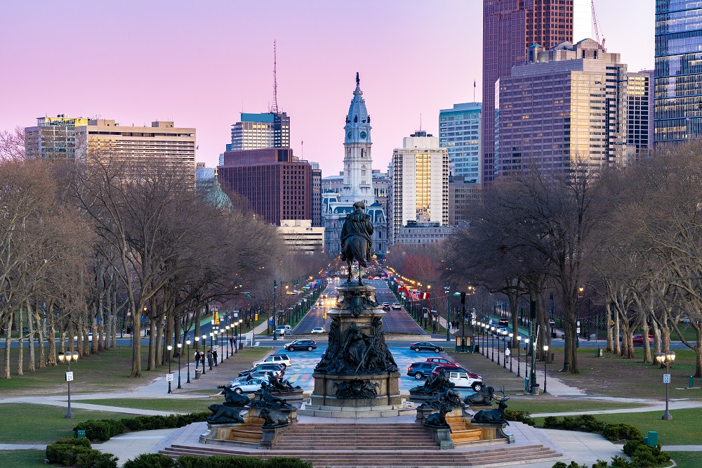 Philladelphia City Hall Night